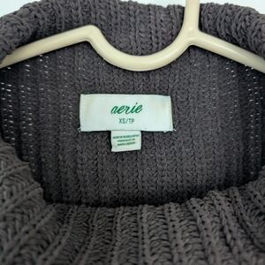 Aerie Oversized Brown Knit Sweater, Size XS